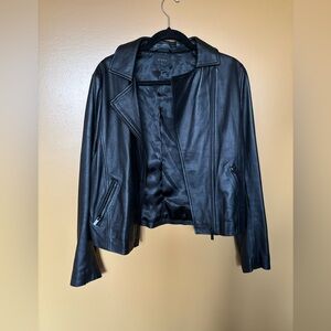 Wilfred Classic Black Leather Jacket